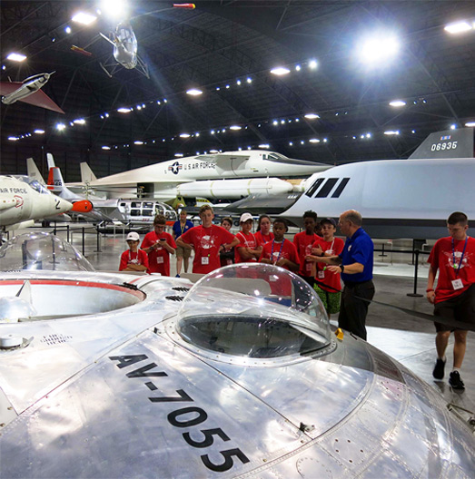 air camp in a museum